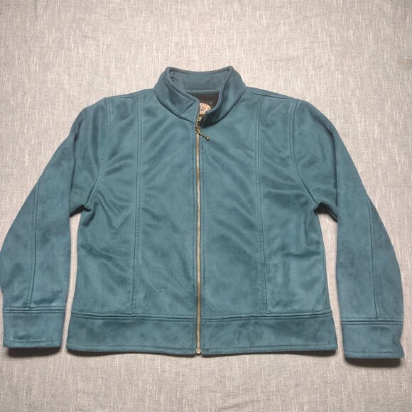 VINTAGE County Clothing Jacket Women's Size XL Emerald Green Fleece Canada - Picture 1 of 12